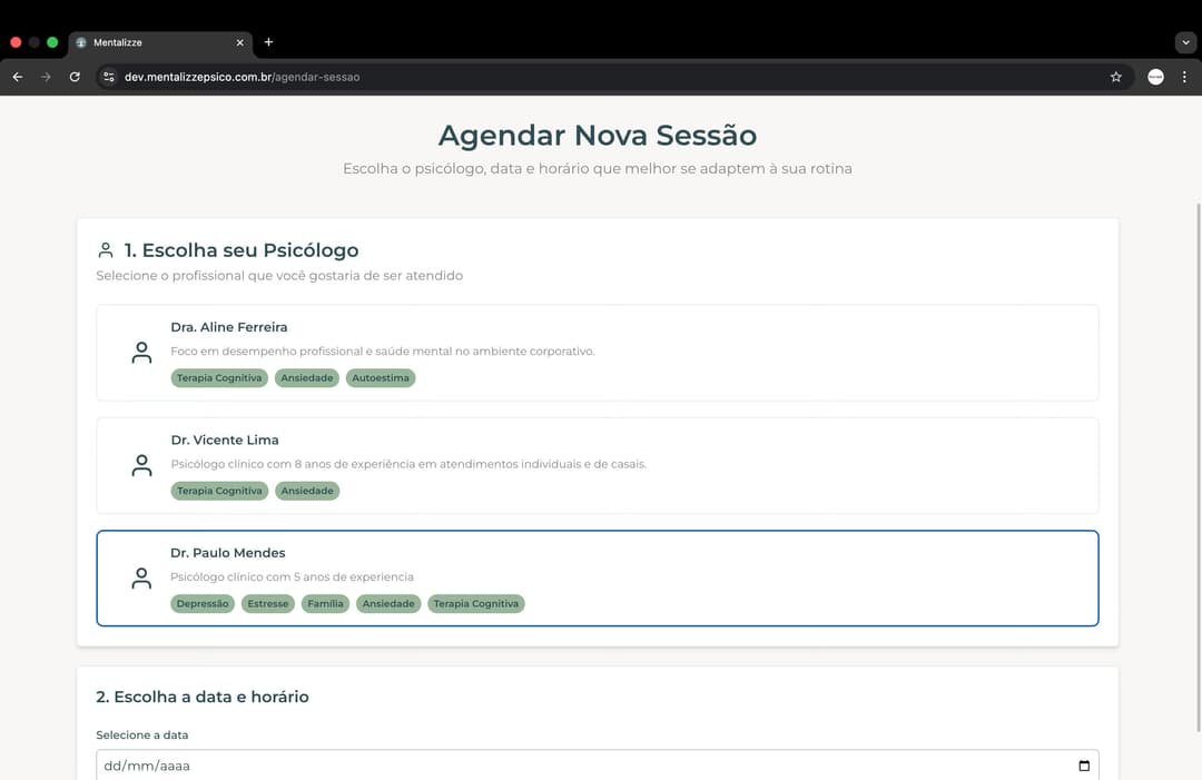 Passo 3: Agende sua consulta